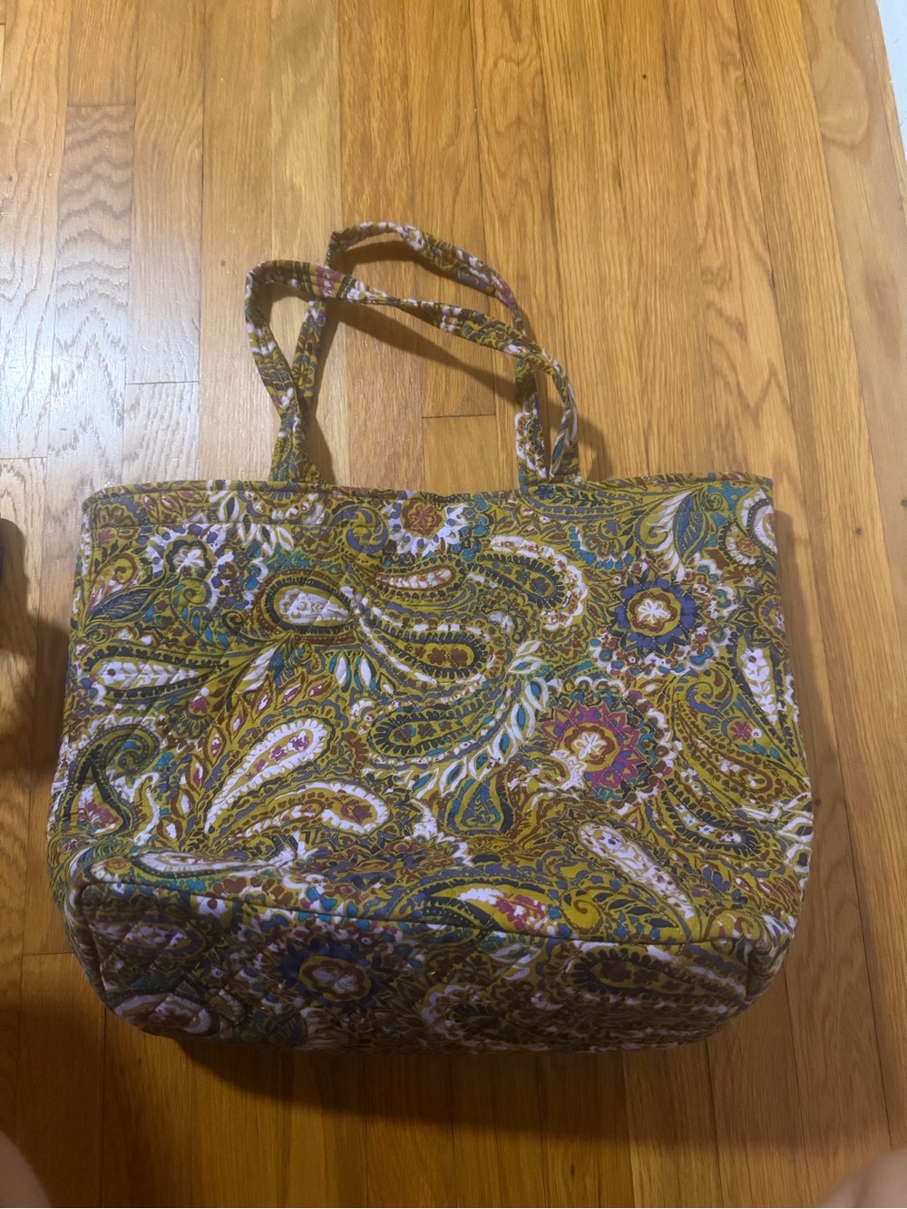 Vera Bradley Olive Multi Paisley Quilted Tote